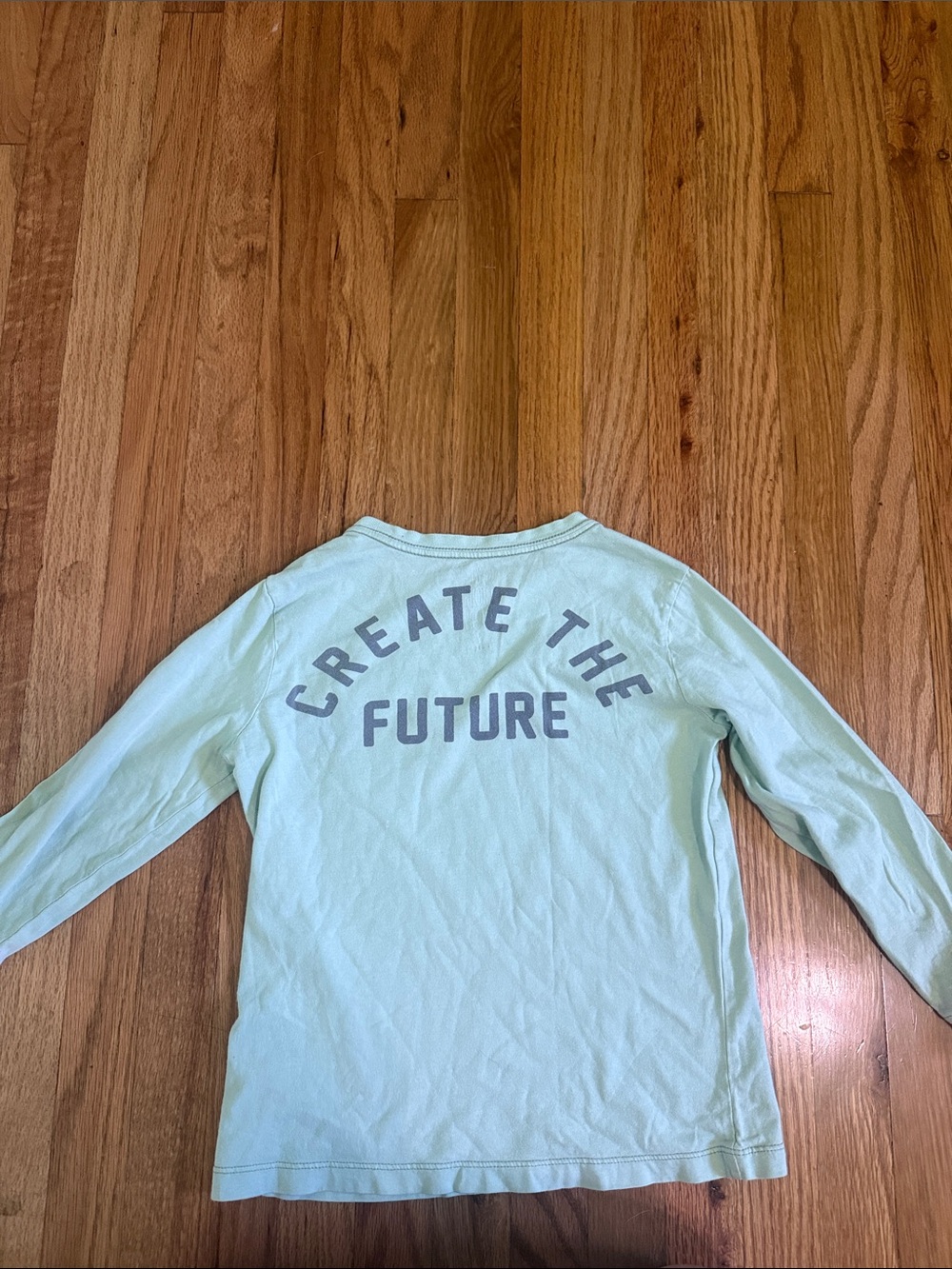 Gymboree Creat The Future - Light Mint Long Sleeve Pocket Tee